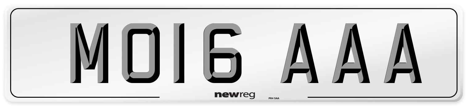 MO16 AAA Number Plate from New Reg